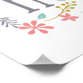 Home zoete home bloemenprint poster (Hoek)