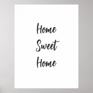 Home zoete huis eenvoudige witte muur minimalist poster