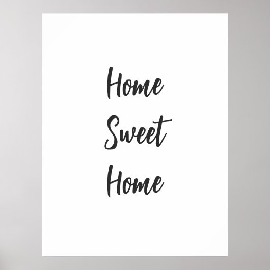 Home zoete huis eenvoudige witte muur minimalist poster (Voorkant)