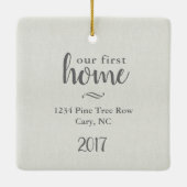 Home - Zoete startpunt Ons eerste startpunt Keramisch Ornament (Achterkant)