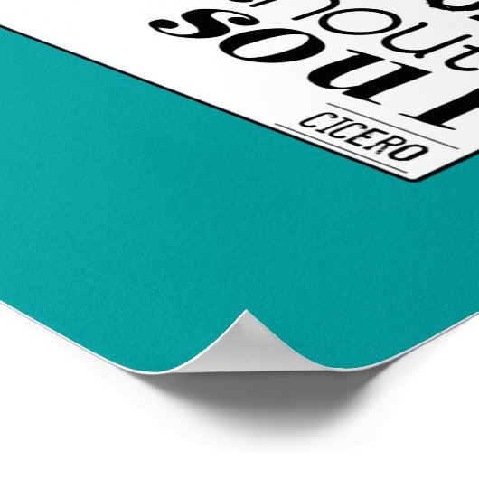 Home zonder Boeken = Lichaam zonder ziel Poster (Hoek)