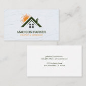 Home Zonneschijn | Commercieel privébezit Visitekaartje (Voorkant / Achterkant)