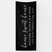 Home | Zwarte & Witte Housewarming Party Spandoek (Verticaal)