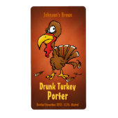 Homebew Beer Labels met Funny Turkey (Voorkant)