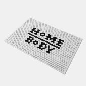 Homebody Faux Tegel Zwart en Wit Deurmat (Schuin)