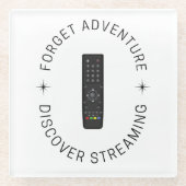Homebody Gift | Grappig Streaming Onderzetter Glazen Onderzetter (Voorkant)