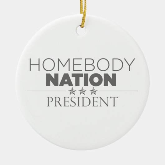 Homebody Nation President Keramisch Ornament (Voorkant)