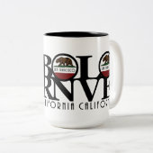 HomeBornLove Triple Play San Francisco 15oz Tweekleurige Koffiemok (Voorkant rechts)