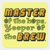 Homebrew Beer Brewer Vierkante Sticker (Voorkant)