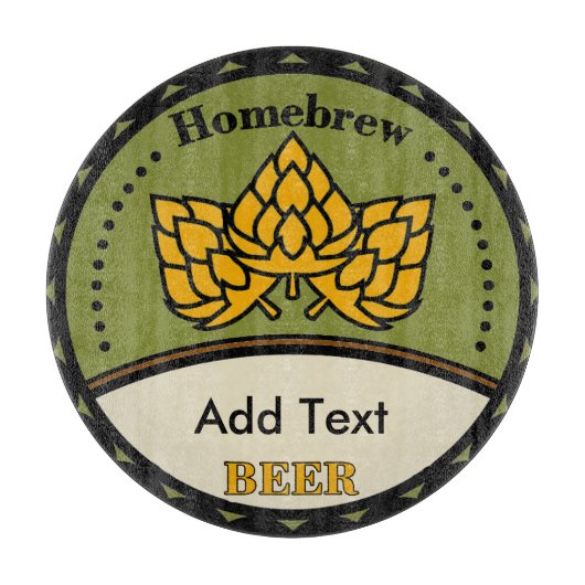 Homebrew Bier, geef tekst uit Snijplank (Voorkant)