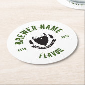 Homebrew Drink Onderzetter Sjabloon Design (Gebogen)