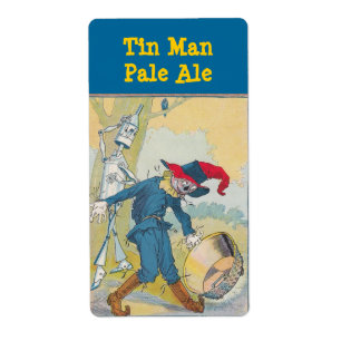 Homebrew labels Tin Man Scarecrow  Oz