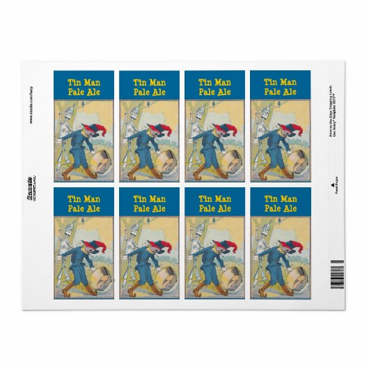 Homebrew labels Tin Man Scarecrow Oz (Full Sheet)
