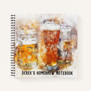 Homebrew-laptop voor brouwerijen notitieboek