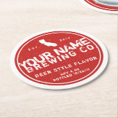 Homebrew merk Onderzetter Design Sjabloon (Gebogen)