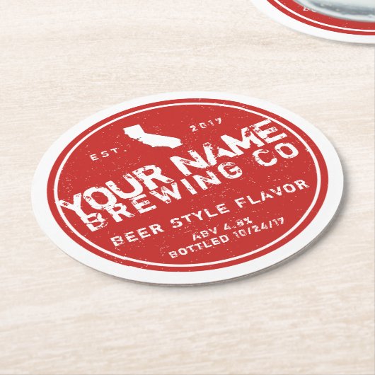 Homebrew merk Onderzetter Design Sjabloon (Gebogen)
