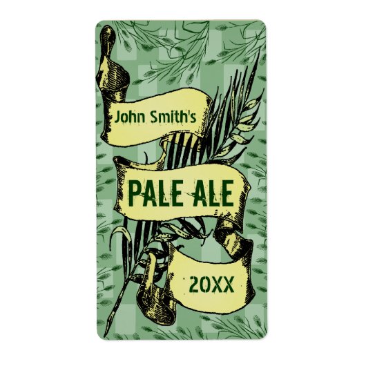 HomeBrewed Bierlabel Scroll Green Etiket (Voorkant)