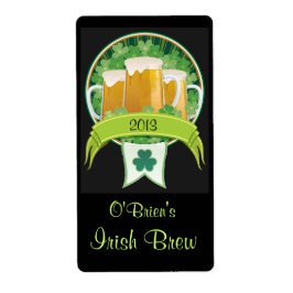 Homebrewed Irish Beer Label