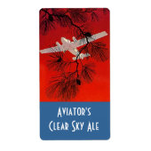Homebrewing Bier Fles Label Aviators Vliegtuig (Voorkant)