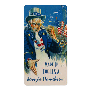 Homebrewing Bier Fles Labels Fun Made in de VS