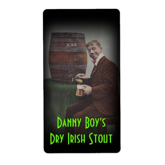 Homebrewing Bier Label Danny Boy's Ierse Stout (Voorkant)