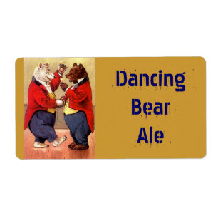 Homebrewing Bierfles Label Dancing Party Beren