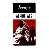 Homebrewing Bierflesetiket Alpine Hiker Ale Etiket (Voorkant)