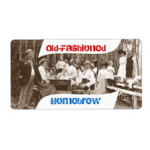 Homebrewing Bierflesetiket Ouderwets Brouwen Etiket (Voorkant)