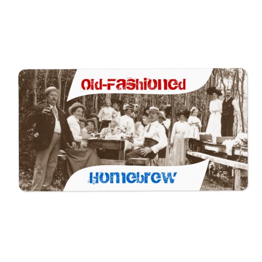 Homebrewing Bierflesetiket Ouderwets Brouwen Etiket (Voorkant)