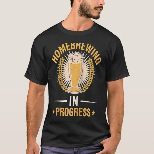 Homebrewing In Progress Beer Brewing Alcohol Drink T-shirt (Voorkant)