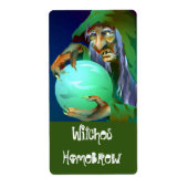 Homebrewing levert bier brouwen heks brouwen label (Voorkant)