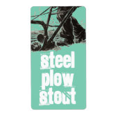 Homebrewing levert bier brouwen staal ploeg label (Voorkant)