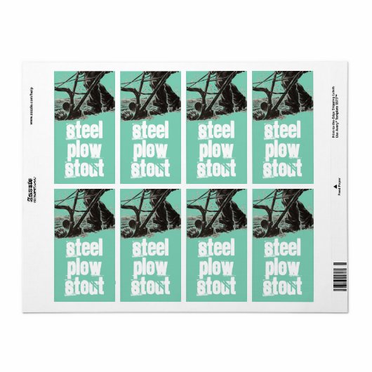 Homebrewing levert bier brouwen staal ploeg label (Full Sheet)