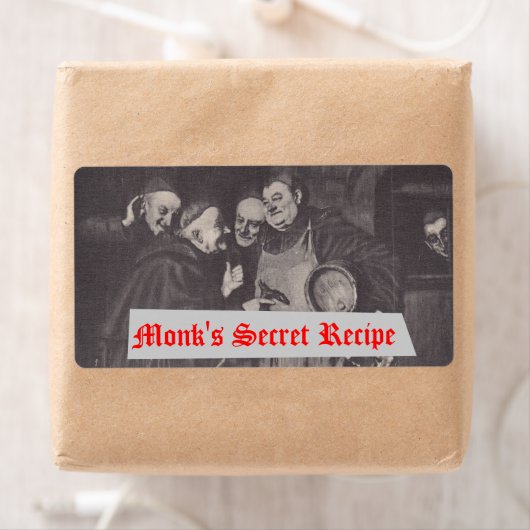 Homebrewing levert bierlabel Monks' Secret Brew Etiket (Insitu)