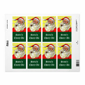 Homebrewing Pipe Smoke Happy Santa Labels (Full Sheet)