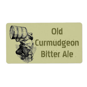 Homebrewing Supplies Bier Brouwen Curmudgeon Bitte Etiket