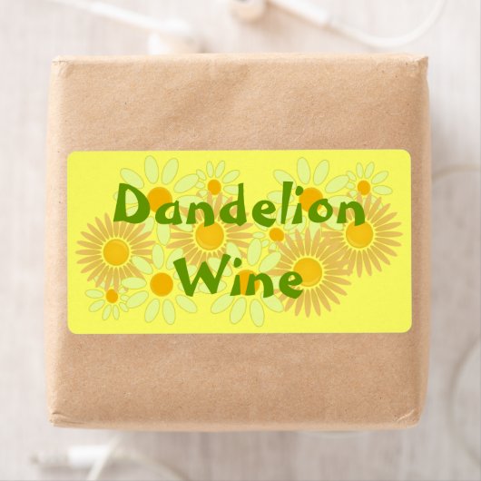 Homebrewing Zelfgemaakte Paardenbloem Wijn Etikett Etiket (Insitu)