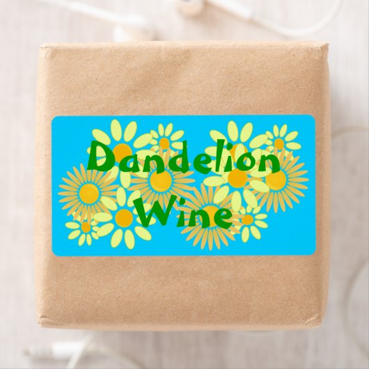 Homebrewing Zelfgemaakte Paardenbloem Wijn Etikett Etiket (Insitu)