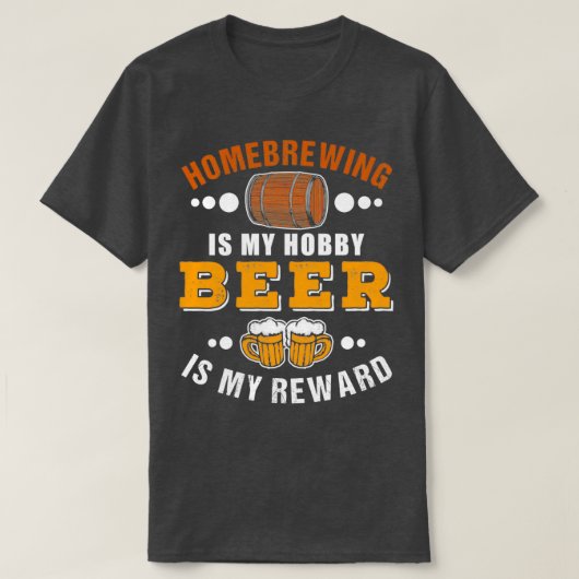 Homebrouwen is mijn hobbybier is mijn beloning Kla T-shirt (Design voorkant)