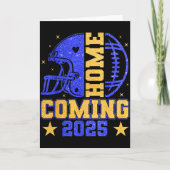 Homecoming 2025 Hoco Football Mama Girl Blue Gold  Kaart (Voorkant)