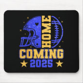 Homecoming 2025 Hoco Football Mama Girl Blue Gold  Muismat (Voorkant)