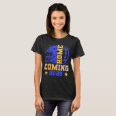 Homecoming 2025 Hoco Football Mama Girl Blue Gold  T-shirt (Voorkant volledig)