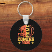 Homecoming 2025 Hoco Football Mama Girl Orange Gol Sleutelhanger (Voorkant)