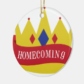 Homecoming Crown Ribbon Keramisch Ornament (Links)
