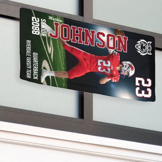 Homecoming Football Senior Class Sports Photo Spandoek (Buitenkant Gebouw)