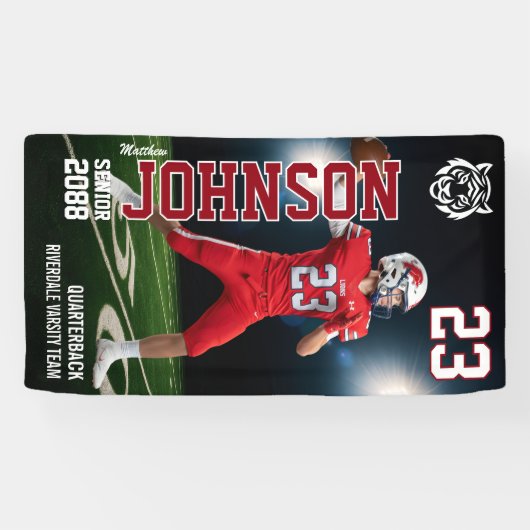 Homecoming Football Senior Class Sports Photo Spandoek (Horizontaal)