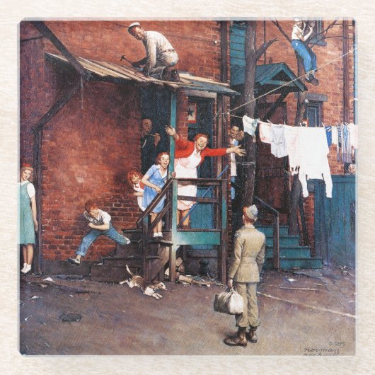 Homecoming G.I. Glazen Onderzetter (Voorkant)