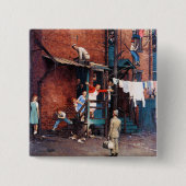 Homecoming G.I. Vierkante Button 5,1 Cm (Voorkant)