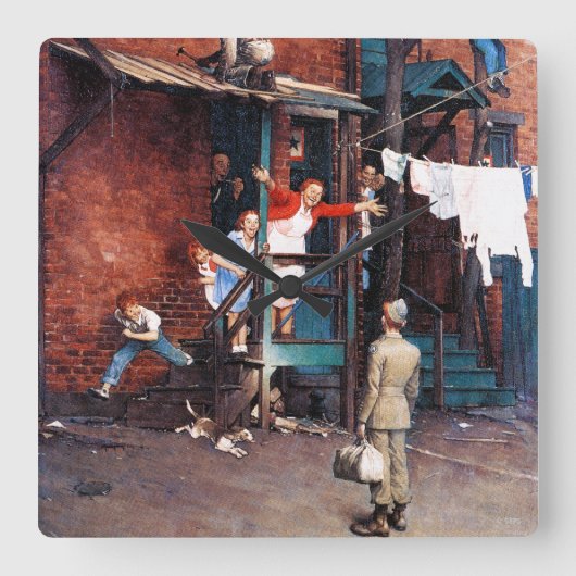 Homecoming G.I. Vierkante Klok (Voorkant)