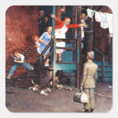 Homecoming G.I. Vierkante Sticker (Voorkant)